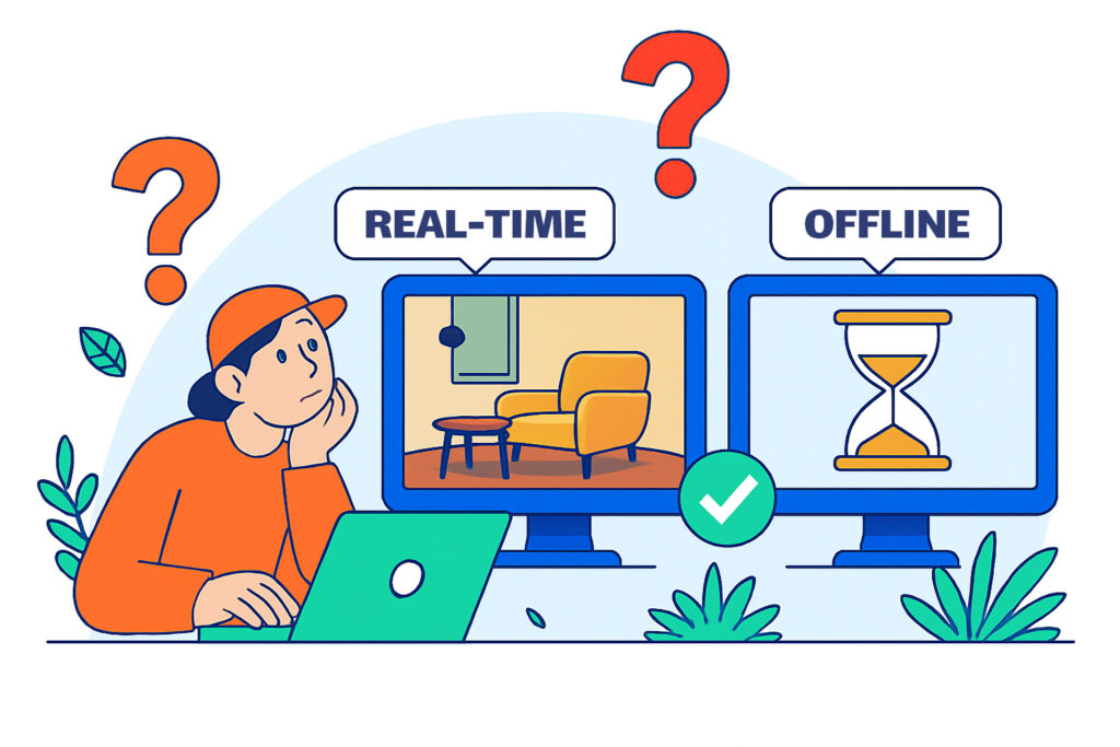 رندر Real-Time و Offline چیست؟